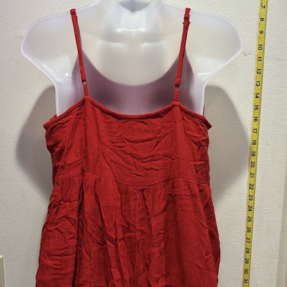 Sim & Sam Chic Red Dress with White Pattern - Picture 3 of 5